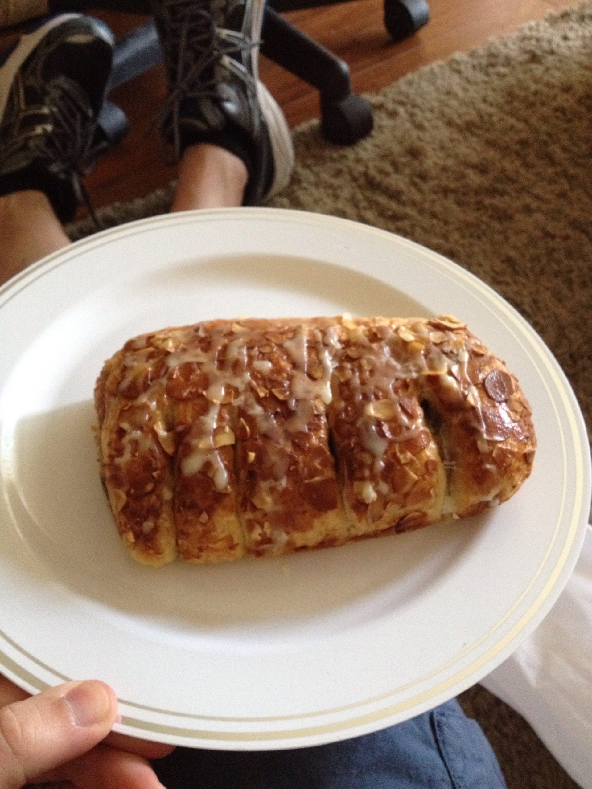 Delicious looking bear claw pastry